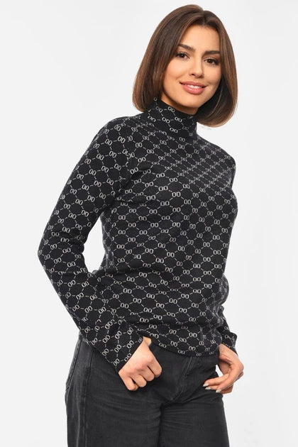 Pull à col roulé étiré