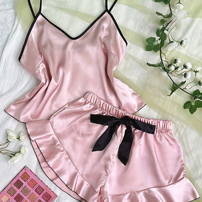 Pyjama en satin lisse