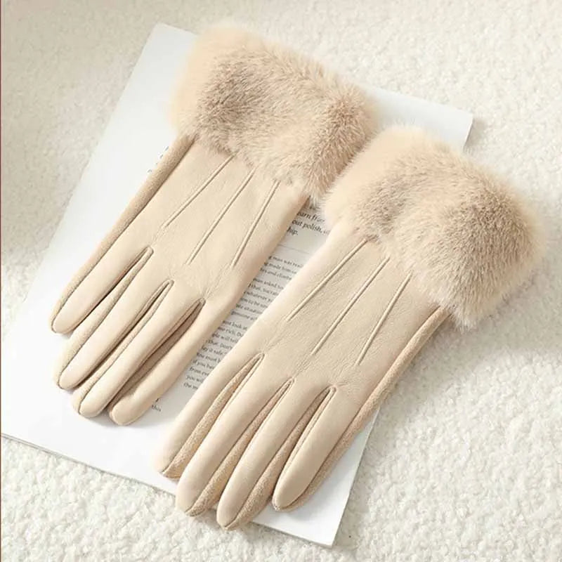 Gants femme hiver en cuir