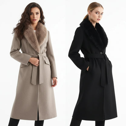 Manteau Long en laine pour femmes