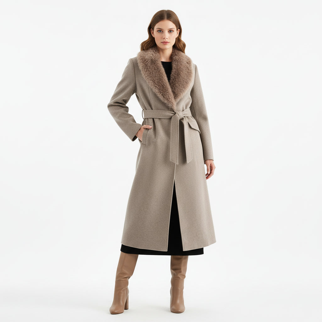 Manteau Long en laine pour femmes