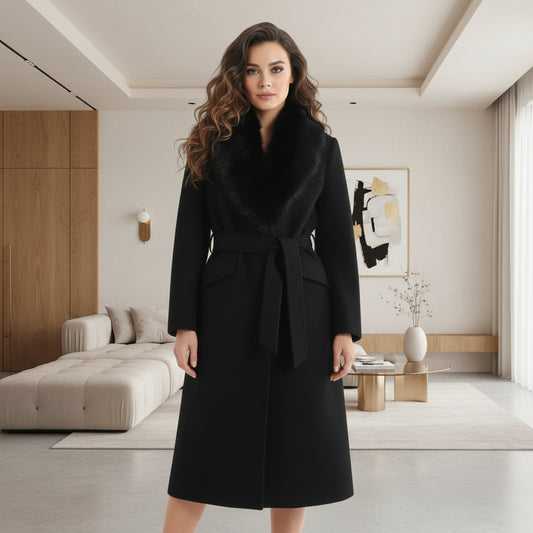 Manteau Long en laine pour femmes