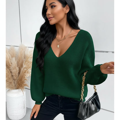 Pull Femme Col V Oversize