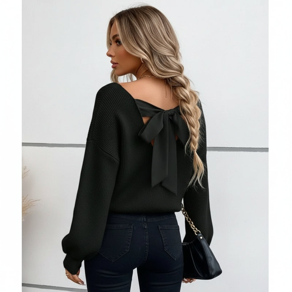 Pull Femme Col V Oversize