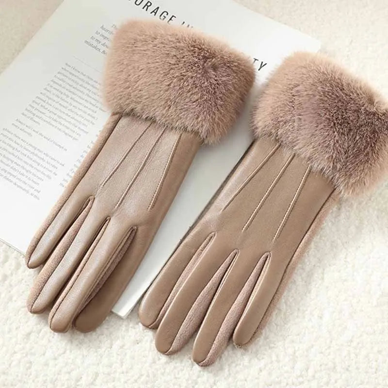 Gants femme hiver en cuir