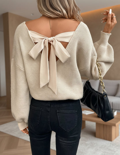 Pull Femme Col V Oversize