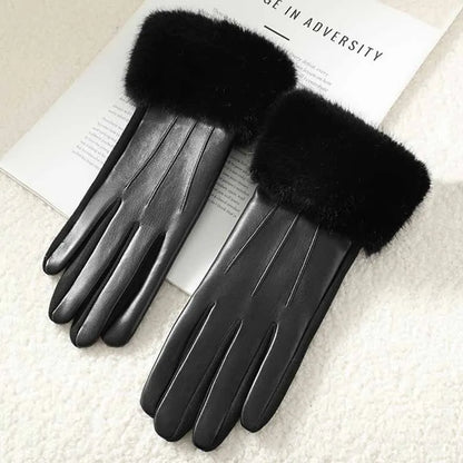 Gants femme hiver en cuir