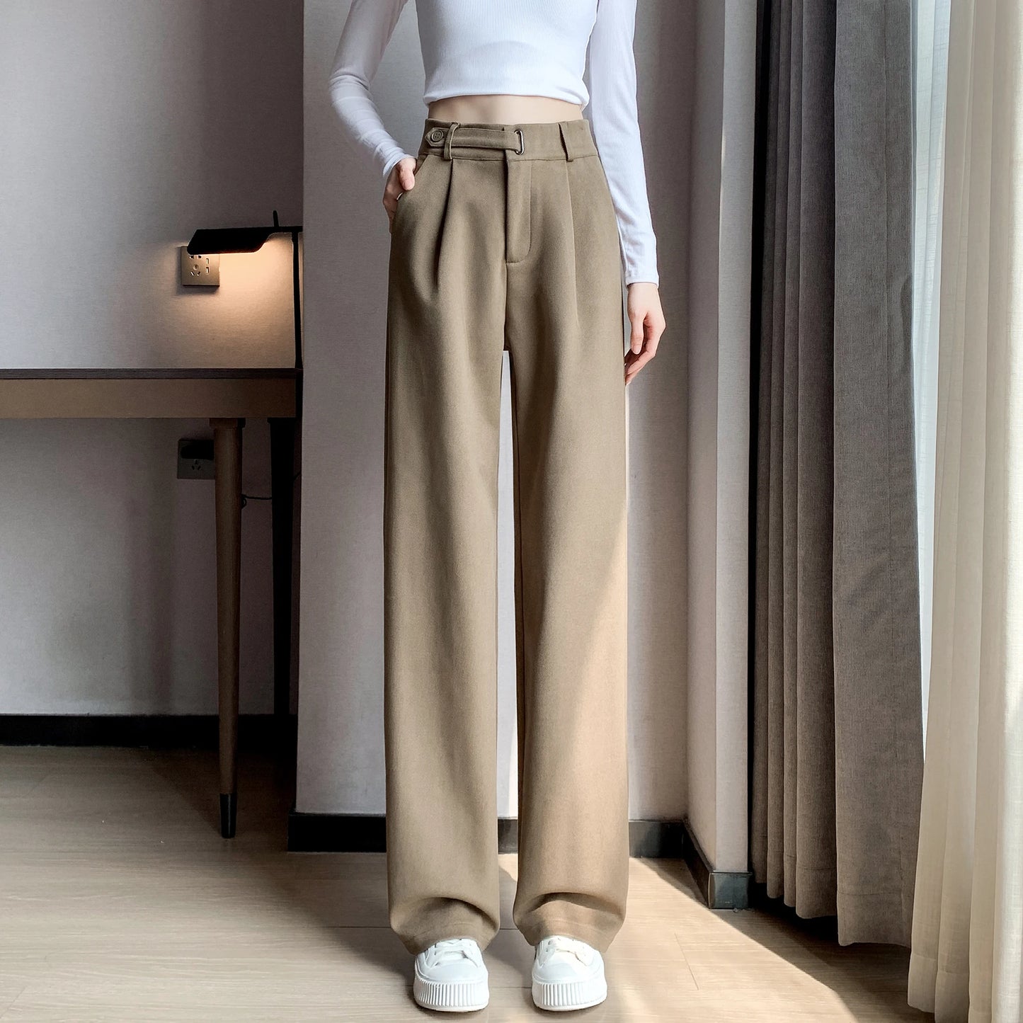 Pantalon À Jambes Larges