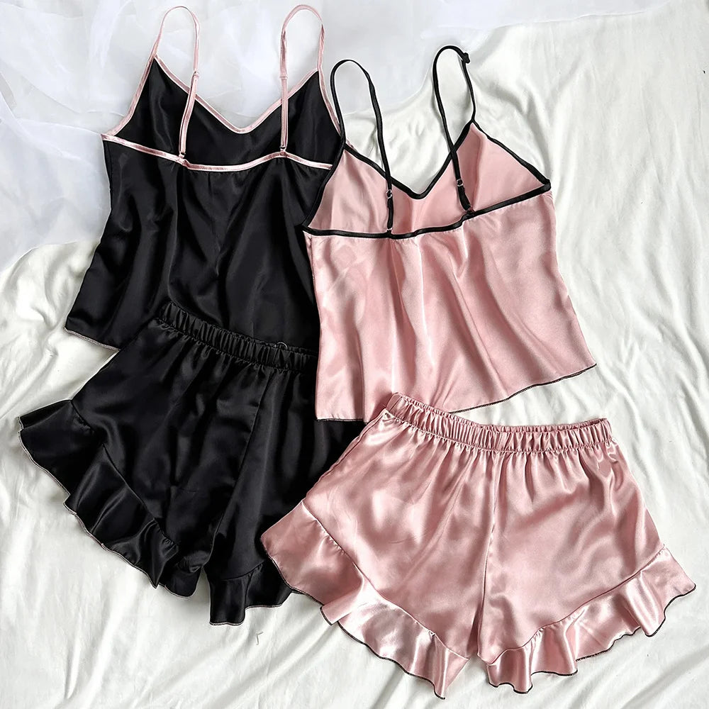 Pyjama en satin lisse