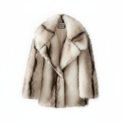 Manteau court en fausse fourrure