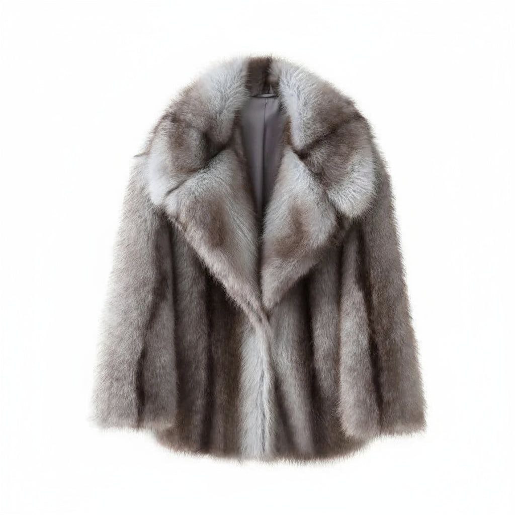 Manteau court en fausse fourrure