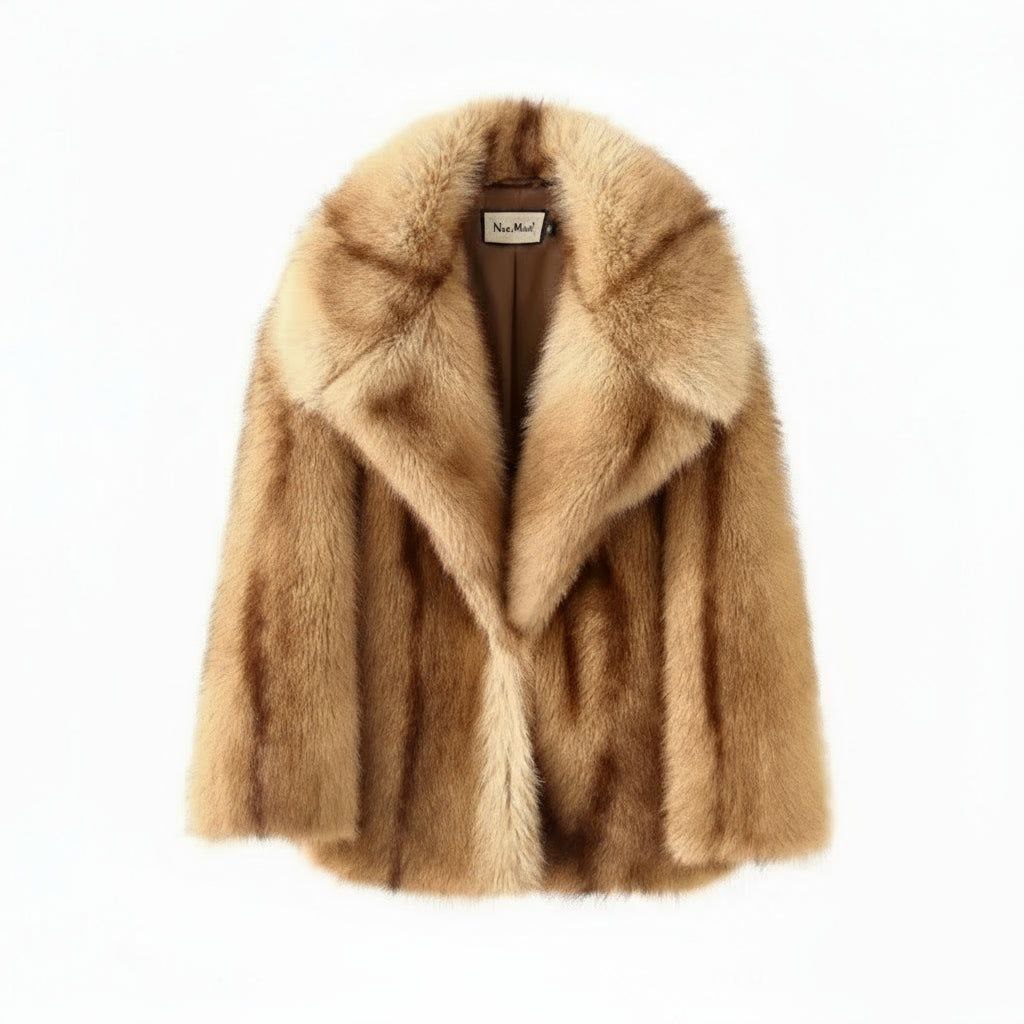 Manteau court en fausse fourrure